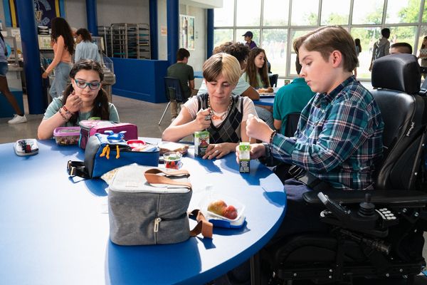 Gabriella Uhl as Patrice, Willow Moss as Zee, Jonathan Lengel as Archie in 13 The Mus Photo