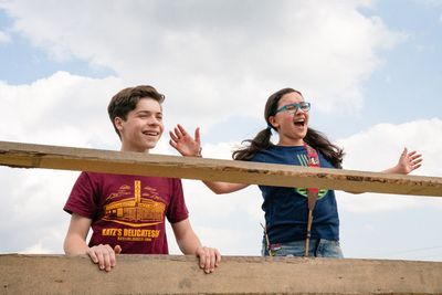 Eli Golden as Evan, Gabriella Uhl as Patrice in 13 The Musical Photo
