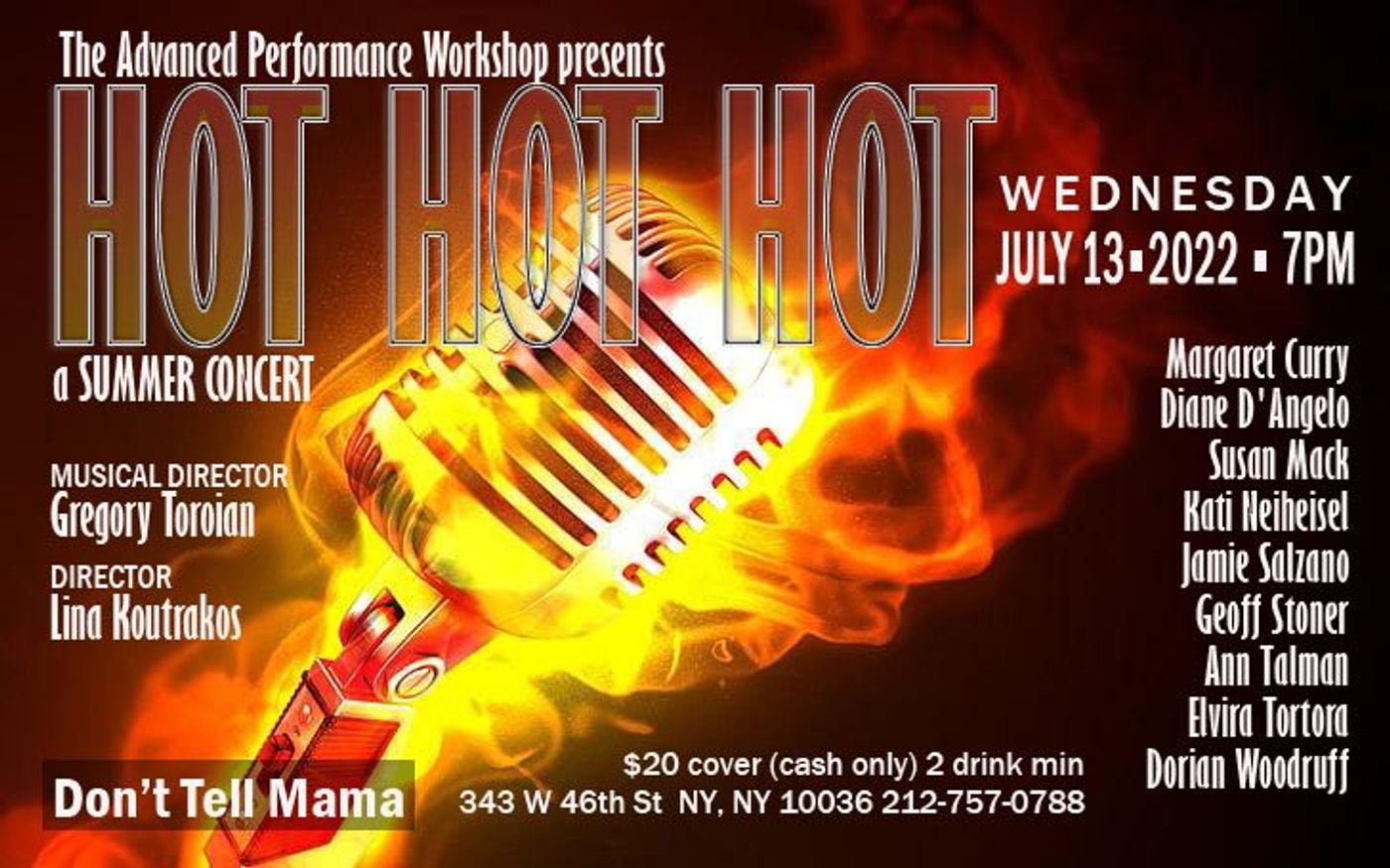 Review: HOT HOT HOT A SUMMER CONCERT Showcases Talent and Teaching at Don't Tell Mama  Image