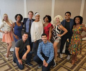 Pictured L to R (back row): Grace Field, Natalie Renee, Jeremy Webb, Tamara Tunie, N''Kenge, Dawn Derow, Philip Attmore, Trisha Jeffrey;(front row): Dominic Nolfi, John Cariani. @ BroadwayWorld Pictured L to R (back row): Grace Field, Natalie Renee, Jeremy Webb, Tamara Tunie, N' Photo