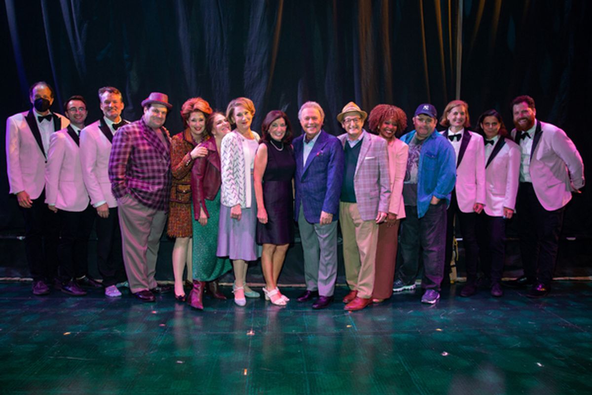 The Cast and Band of MR. SATURDAY NIGHT with Governor Kathy Hochul at Photos: Governor Kathy Hochul Visits MR. SATURDAY NIGHT