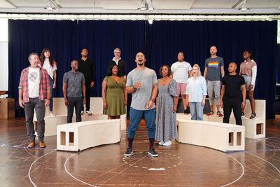 Cornelius Smith Jr. and the cast of American Prophet  Photo