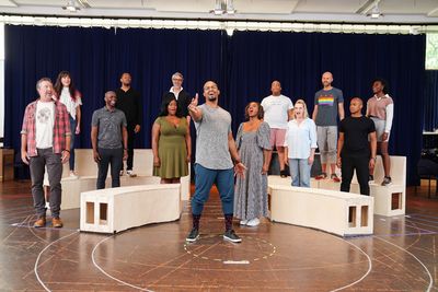 Cornelius Smith Jr. and the cast of American Prophet  Photo