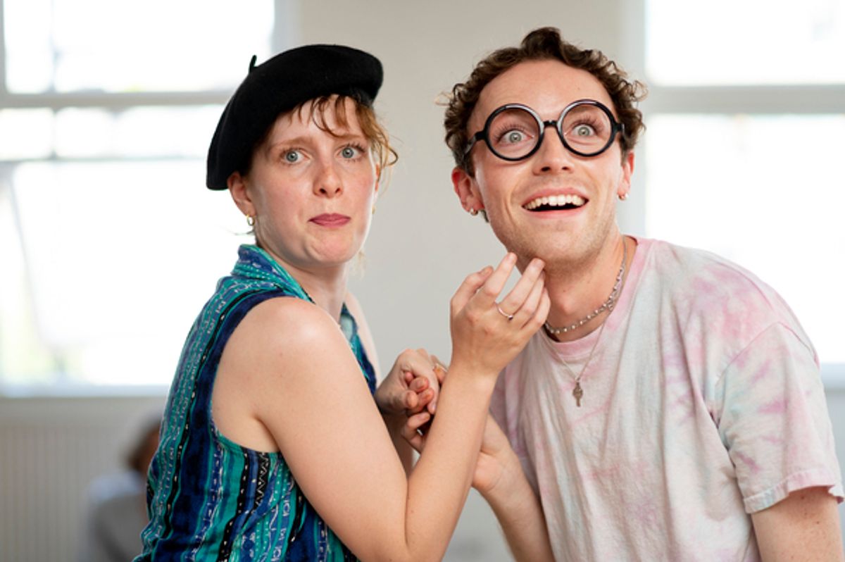 Cast of Yeast Nation at Photos: Go Inside Rehearsals for the UK Debut of YEAST NATION, From the Writers of URINETOWN