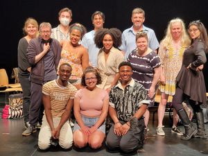 (back row): Jodie Moore, Travis Artz, Adi Roy, Bradley Dean, Nancy Opel, Rachel Klein Photo