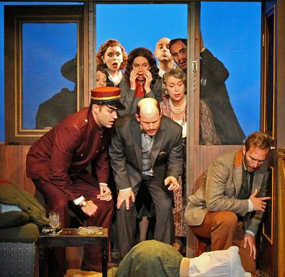 The cast of Cortland Repertory Theatre’s production of Agatha Christie’s Murder o Photo