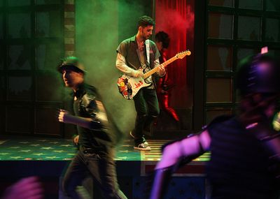 Jack Aitken and Jared Machado in Chance Theater's production of "Green Day's American Photo