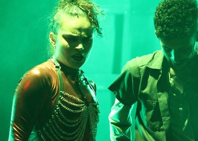 Dagmar Marshall-Michelson and Jared Machado in Chance Theater's production of "Green  Photo