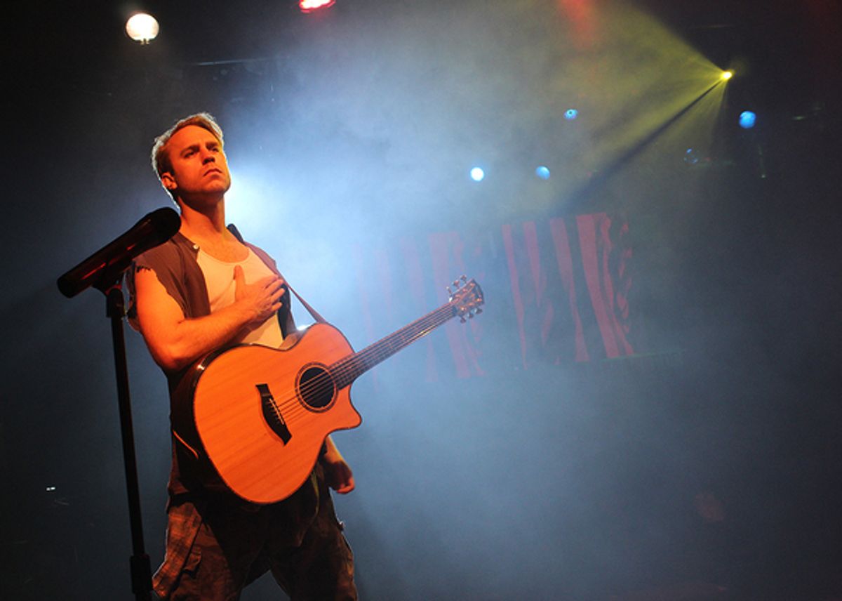 Eric Dobson in Chance Theater's production of 'Green Day's American Idiot.' Photo by Camryn Long. at Photos: First Look At GREEN DAY'S AMERICAN IDIOT At The Chance Theater