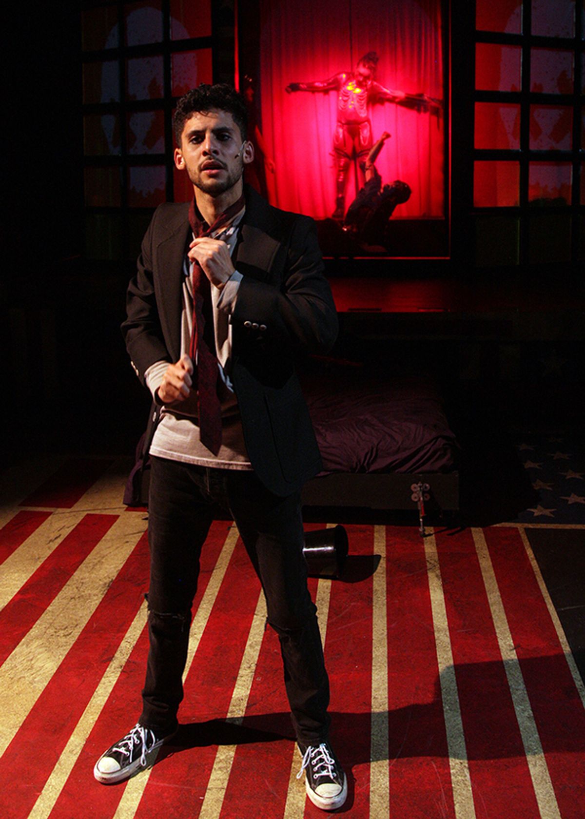 Jared Machado in Chance Theater's production of 'Green Day's American Idiot.' Photo by Doug Catiller. at Photos: First Look At GREEN DAY'S AMERICAN IDIOT At The Chance Theater
