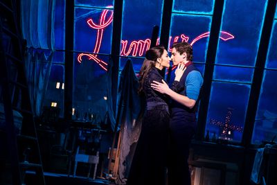 Ashley Loren as Satine and Derek Klena as Christian
 Photo