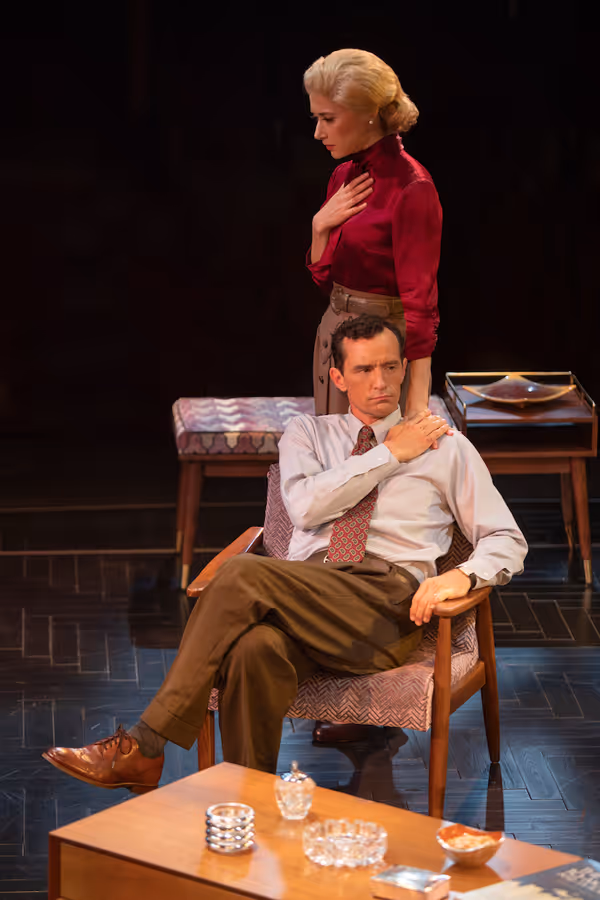 Kate Abbruzzese (standing) and Nathan Darrow (seated). Photo