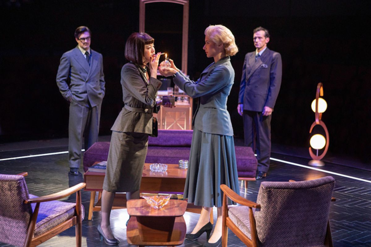 Front (L-R) Ruibo Qian and Kate Abbruzzese. Back (L-R) John Tufts and Nathan Darrow at 