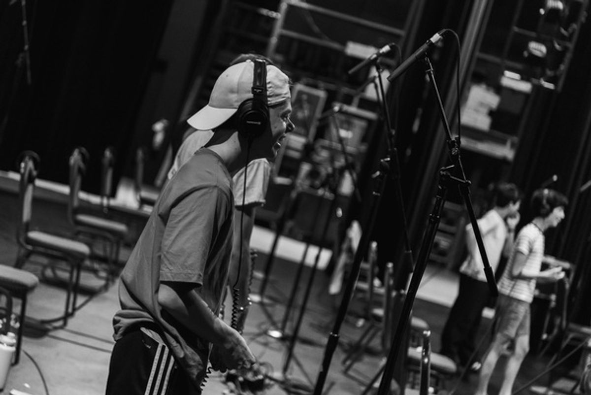 The cast of The Music Man at Photos: THE MUSIC MAN to Release New Broadway Cast Recording - Get a First Look at the Recording Session