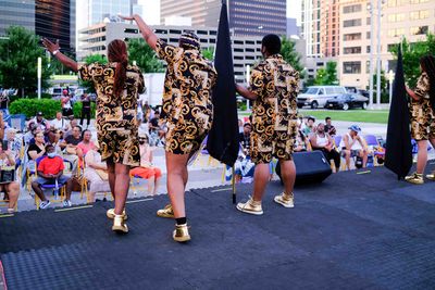 View from onstage at Mulberry Commons Park, Prudential Center Park in Newark, NJ. Photo