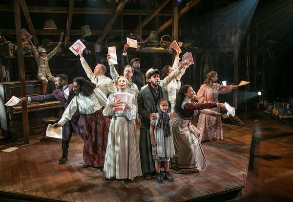 The company of Ragtime: Sonnie Betts, Harrison Bryan, Kyrie Courter, Derrick Davis, L Photo