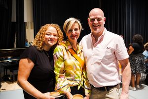 Miranda Cromwell, Marianne Elliot, and Chris Harper Photo