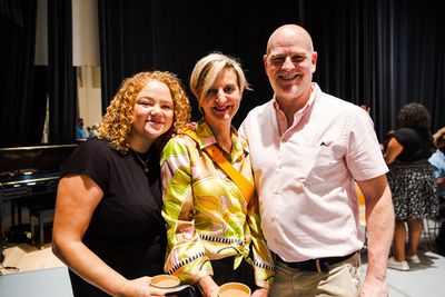 Miranda Cromwell, Marianne Elliot, and Chris Harper Photo