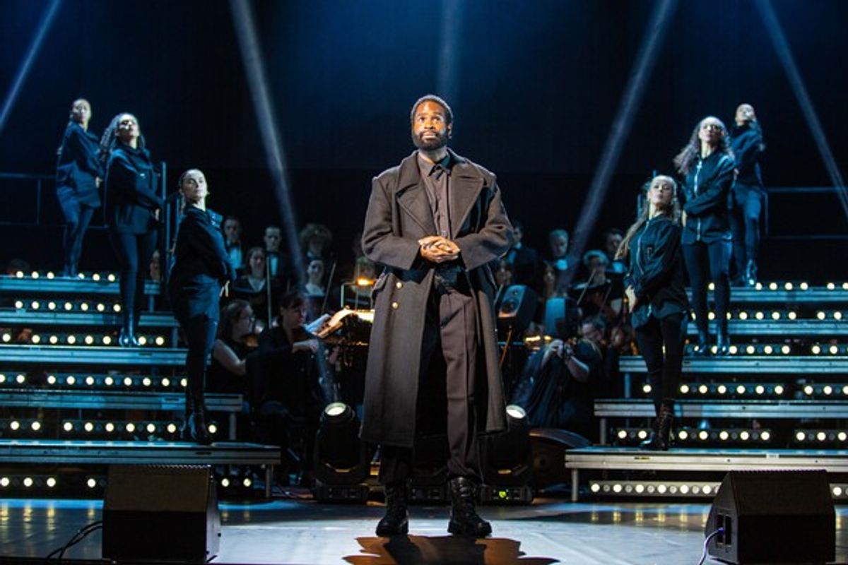 Ado Michell as The Arbiter at Photos: First Look at CHESS - THE MUSICAL IN CONCERT at Theatre Royal Drury Lane