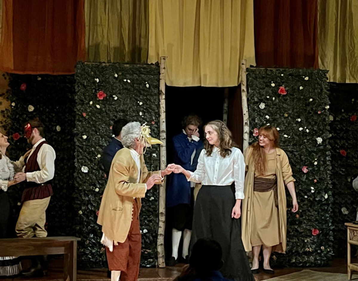 Charlie MacAndrew and Addie Gomez at Photos: First Look at Stag & Lion Theatre Company's MUCH ADO ABOUT NOTHING At The Trinity Theatre