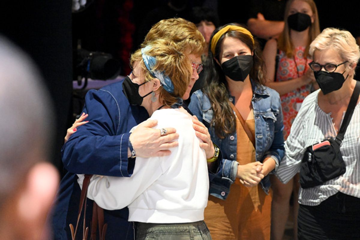 Elton John and the cast of The Devil Wears Prada at 