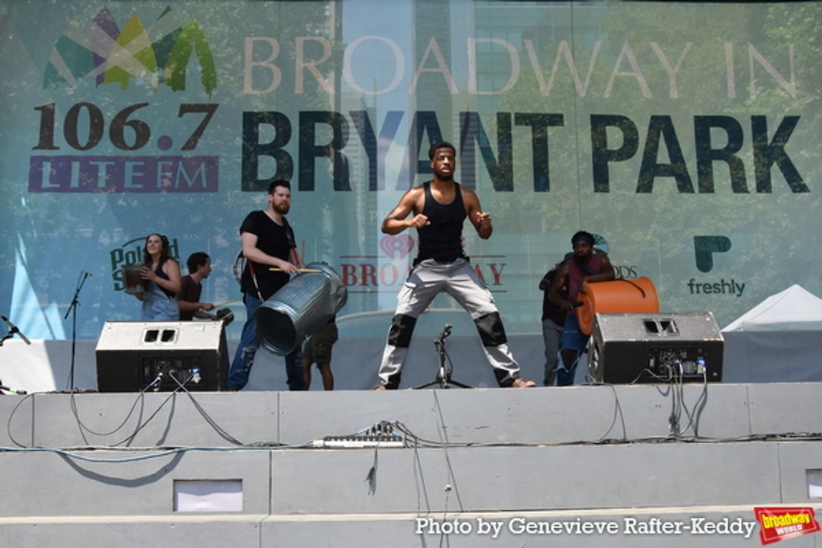 The Cast of Stomp at Photos: ALADDIN, THE LION KING & More Take the Stage at Broadway in Bryant Park
