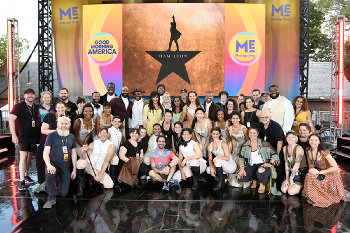Cast of HAMILTON at Photos: First Look At The Cast of HAMILTON Performing In Their First-Ever Morning Show Concert
