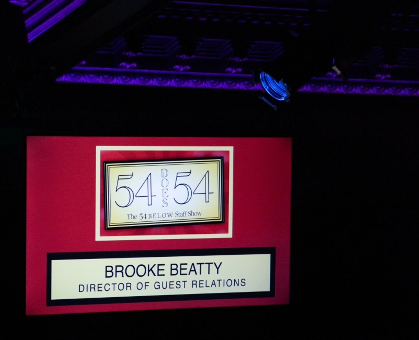 Review: 54 DOES 54: THE 54 BELOW STAFF SHOW at 54 Below Welcomes New Faces And Bids Bustamante Bye Bye Review: 54 DOES 54: THE 54 BELOW STAFF SHOW at 54 Below Welcomes New Faces And Bids Bustamante Bye Bye Image