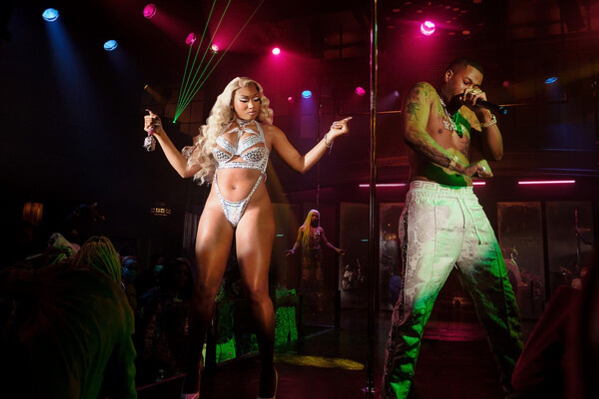 Megan Thee Stallion & the Cast of P-Valley at Photos: Megan Thee Stallion Makes Guest Appearance in P-VALLEY on Starz