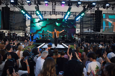 Nick Jonas performs at the Cedars Sinai Medical Center's Board of Governors 50th Anni Photo