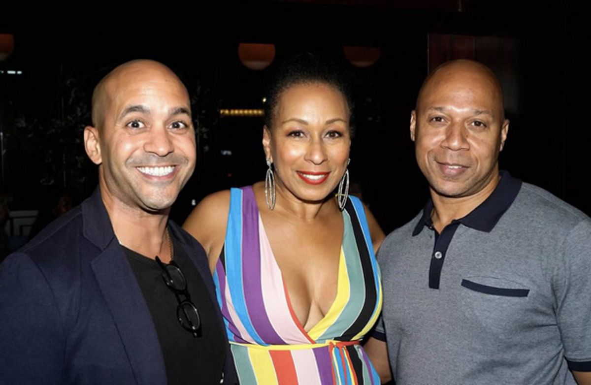 Jeffrey Quezada, Tamara Tunie and Tay Tiwoni at 