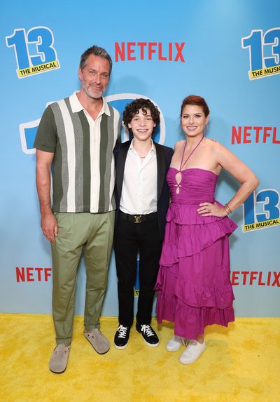 Peter Hermann, Eli Golden and Debra Messing Photo