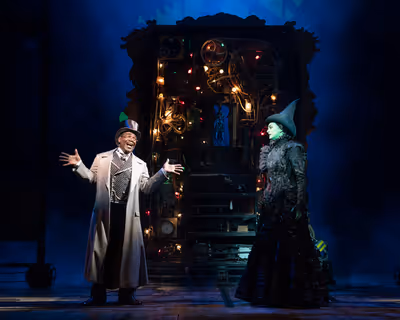 Cleavant Derricks and Talia Suskauer in WICKED Photo