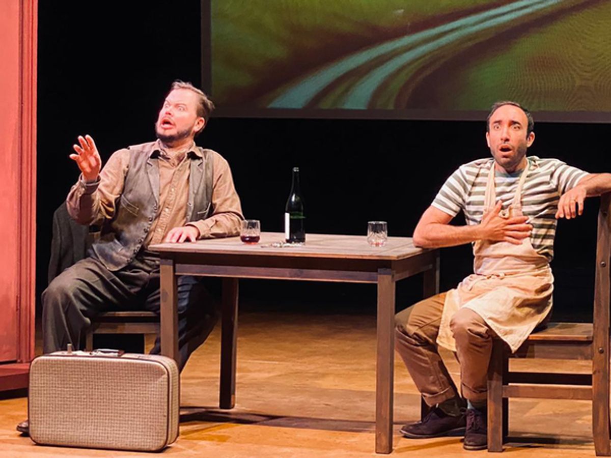 Phil Wilcox and Brenton Spiteri as Beppe at Photos: First Look at RITA at Charing Cross Theatre