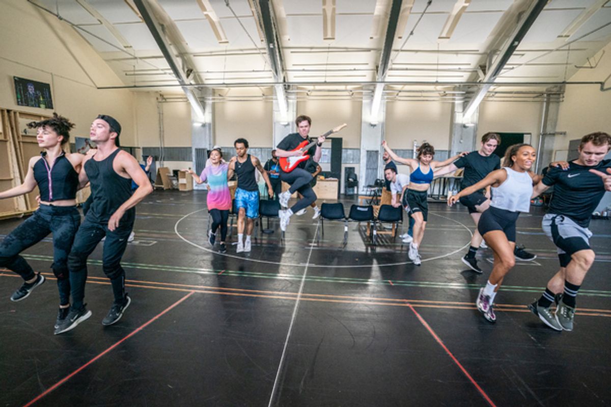 Ben Joyce and cast at Photos: First Look at the New Cast in Rehearsals For BACK TO THE FUTURE
