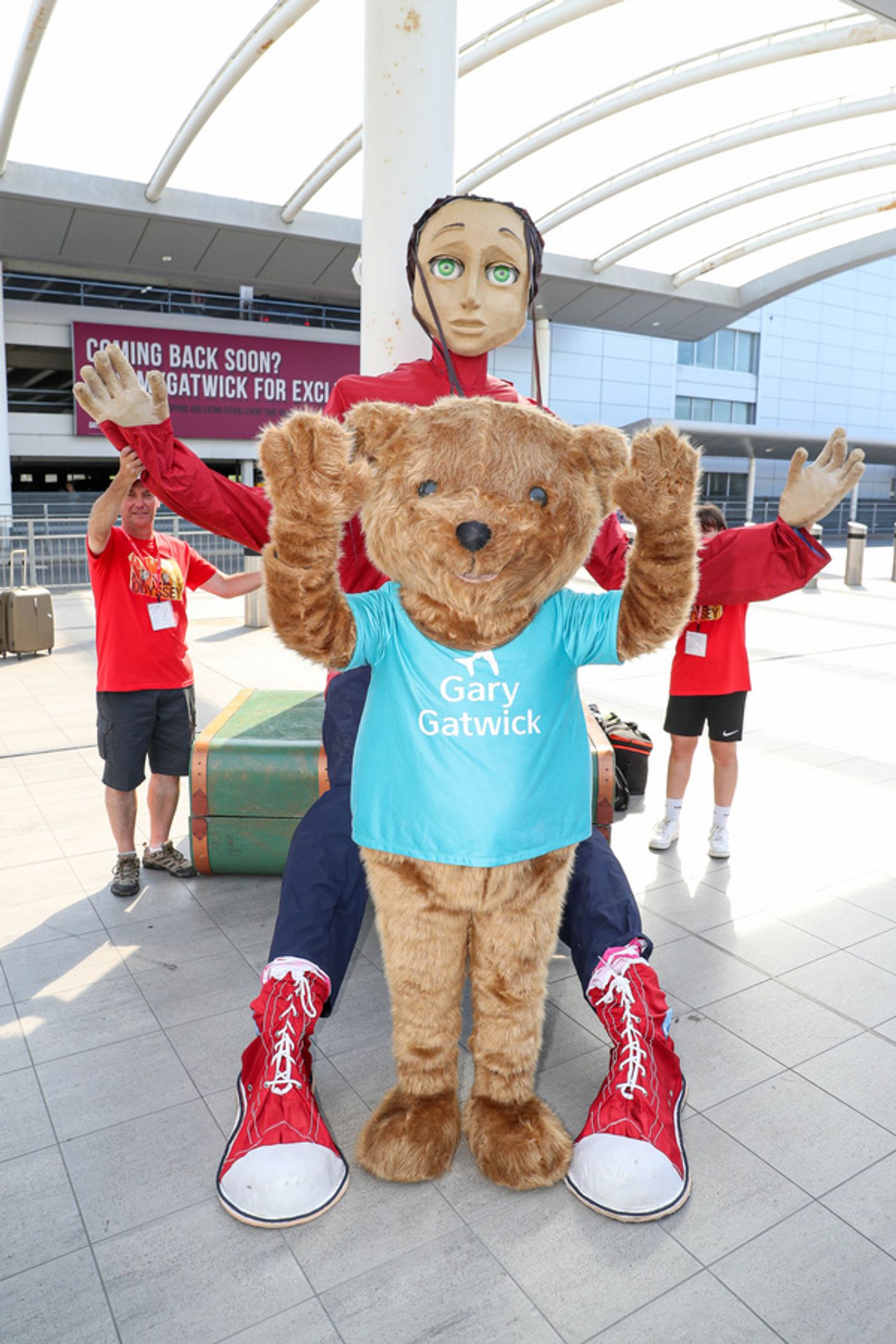 Photos: Five Metre-tall Puppet Aura Lands At Gatwick As Part Of Creative Crawley  Image