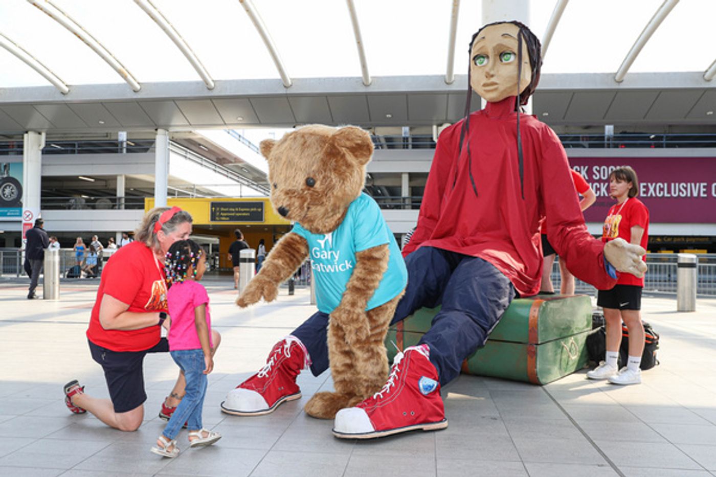 Photos: Five Metre-tall Puppet Aura Lands At Gatwick As Part Of Creative Crawley  Image