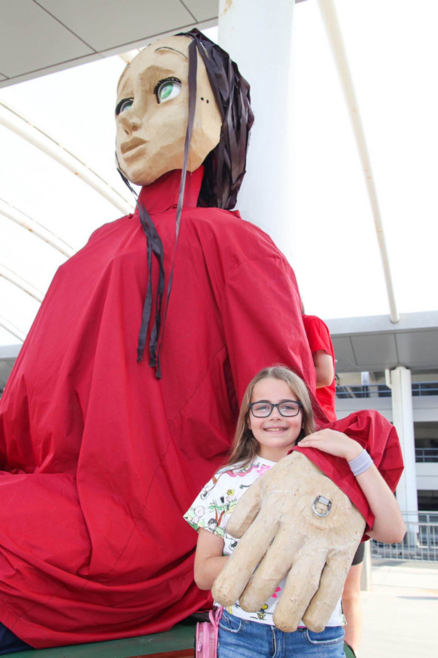Photos: Five Metre-tall Puppet Aura Lands At Gatwick As Part Of Creative Crawley  Image