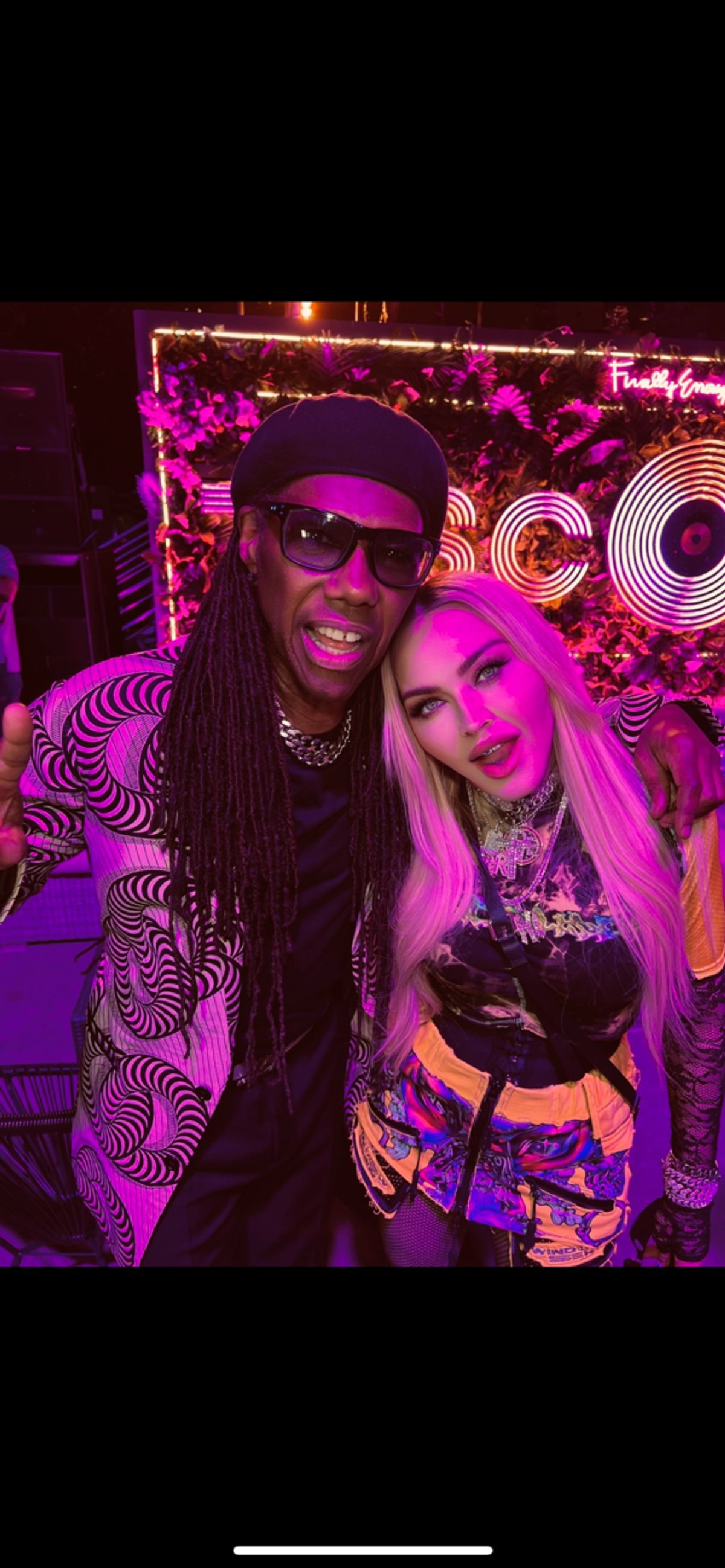 Madonna and Nile Rodgers at 