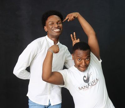 Tadrian White (Bash) and Alric Davis (Playwright/Director). Photo