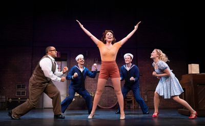 The cast of “Dames at Sea” at Bucks County Playhouse Photo