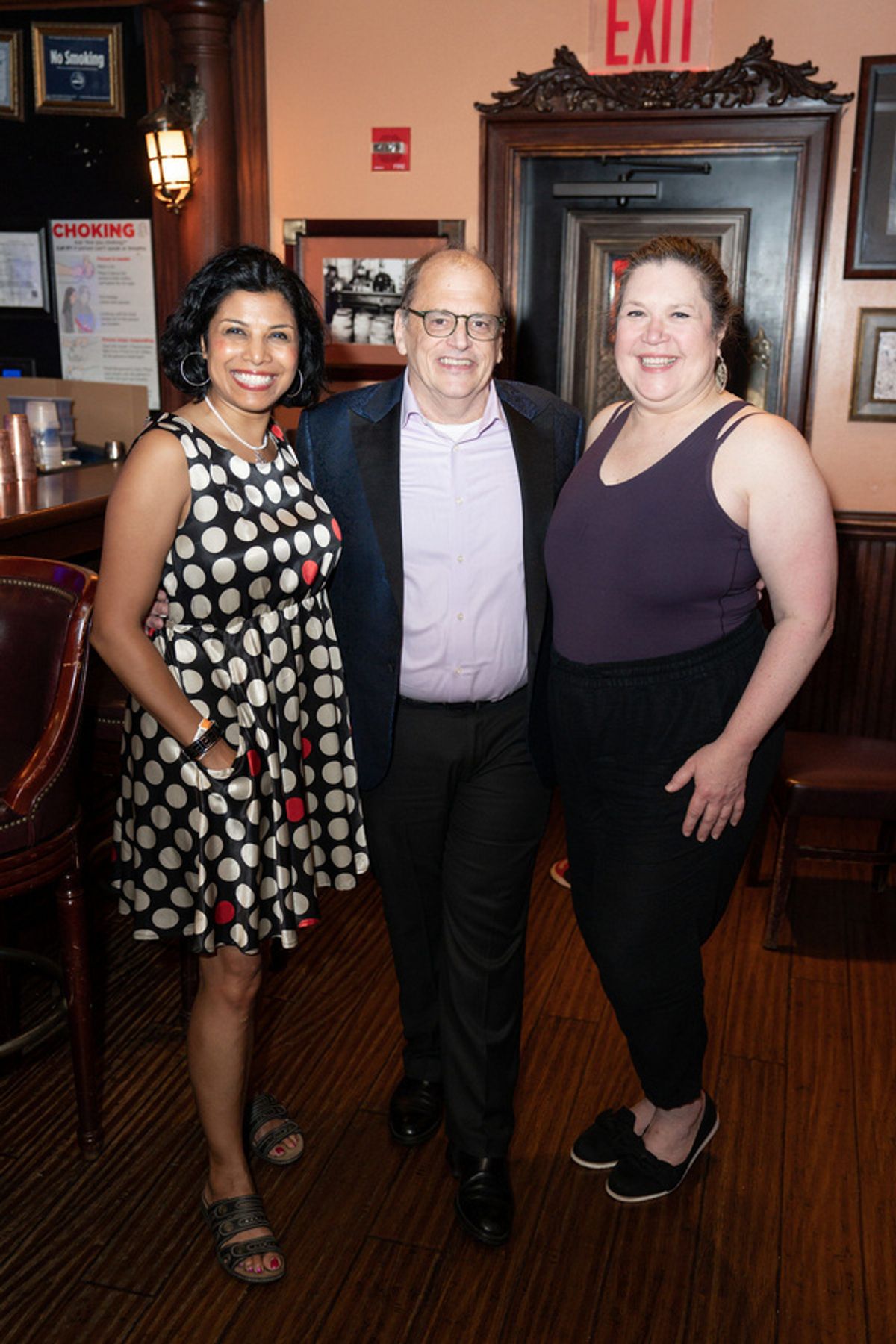 Lipi Roy, John Minnock and Candid Fink at 54 Below on August 4, 2022 Photo by Leslie Farinacci at 