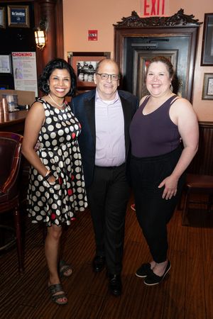Lipi Roy, John Minnock and Candid Fink at 54 Below on August 4, 2022 Photo by Leslie Farinacci @ BroadwayWorld Lipi Roy, John Minnock and Candid Fink at 54 Below on August 4, 2022 Photo by Leslie Photo