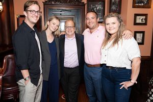 Aaron Brandon, Taylor Nederlander, John Minnock, James Titone and Carina Titone at 54 Below on August 4, 2022 Photo by Leslie Farinacci @ BroadwayWorld Aaron Brandon, Taylor Nederlander, John Minnock, James Titone and Carina Titone at 54 Photo