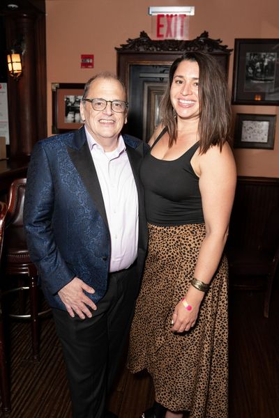 John and Stephanie Minnock at 54 Below on August 4, 2022 Photo by Leslie Farinacci Photo