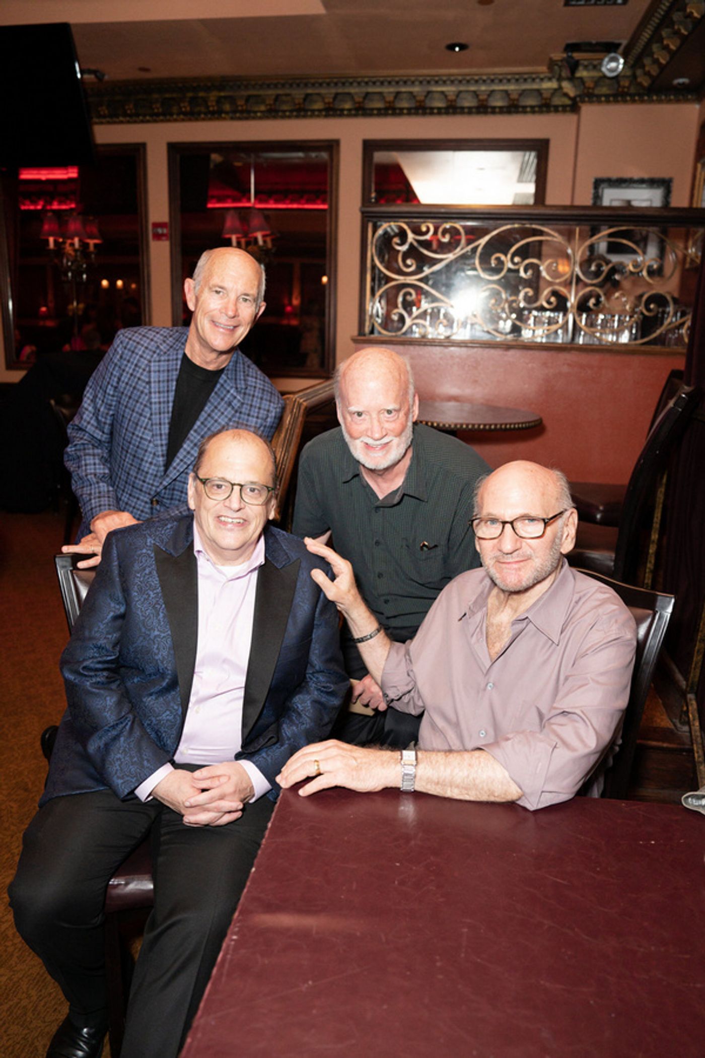 John Minnock, Bill Minnock, Ed Minnock and Dave Liebman at 54 Below on August 4, 2022 Photo by Leslie Farinacci