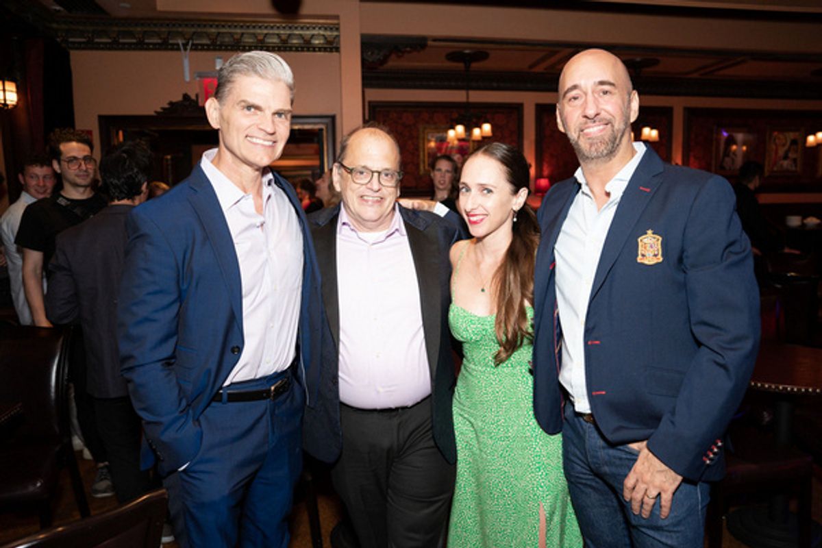 Michael Walls, John Minnock, Andrea Velasco and Andreas Pliatsikas at 54 Below on August 4, 2022 Photo by Leslie Farinacci   at 