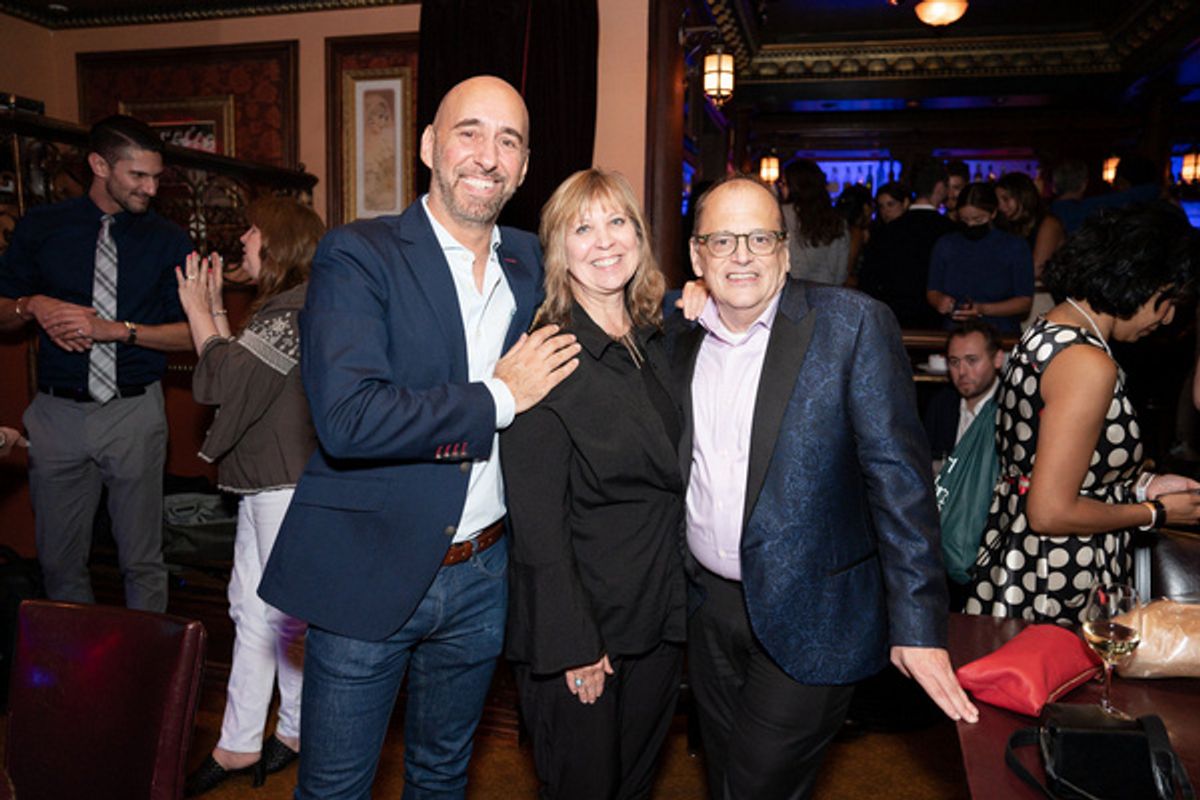 Andreas Pliatsikas, Lynda D''Amour and John Minnock at 54 Below on August 4, 2022 Photo by Leslie Farinacci at 