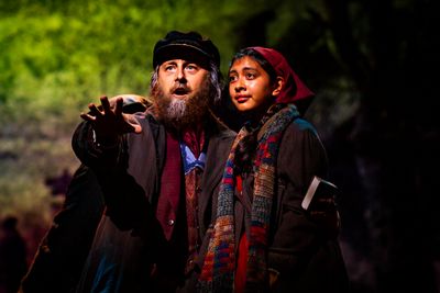 Geno Carr (left) as Tateh and Leila Manuel as The Little Girl Photo