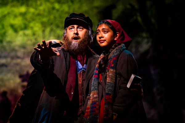 Geno Carr (left) as Tateh and Leila Manuel as The Little Girl Photo